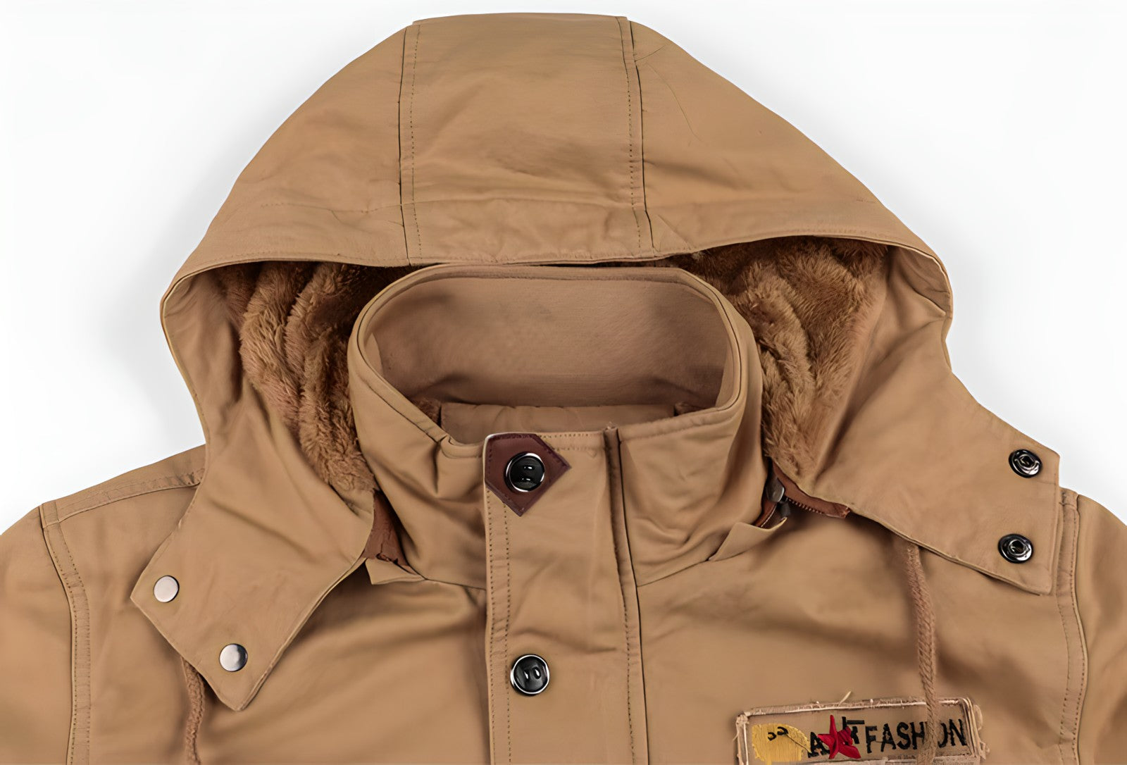 Alaric Men's Military Jacket – Waterproof Parka with Fleece Lining and Adjustable Waist