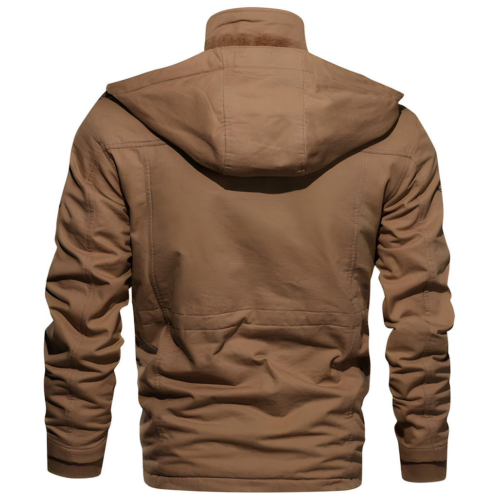 Alaric Men's Military Jacket – Waterproof Parka with Fleece Lining and Adjustable Waist