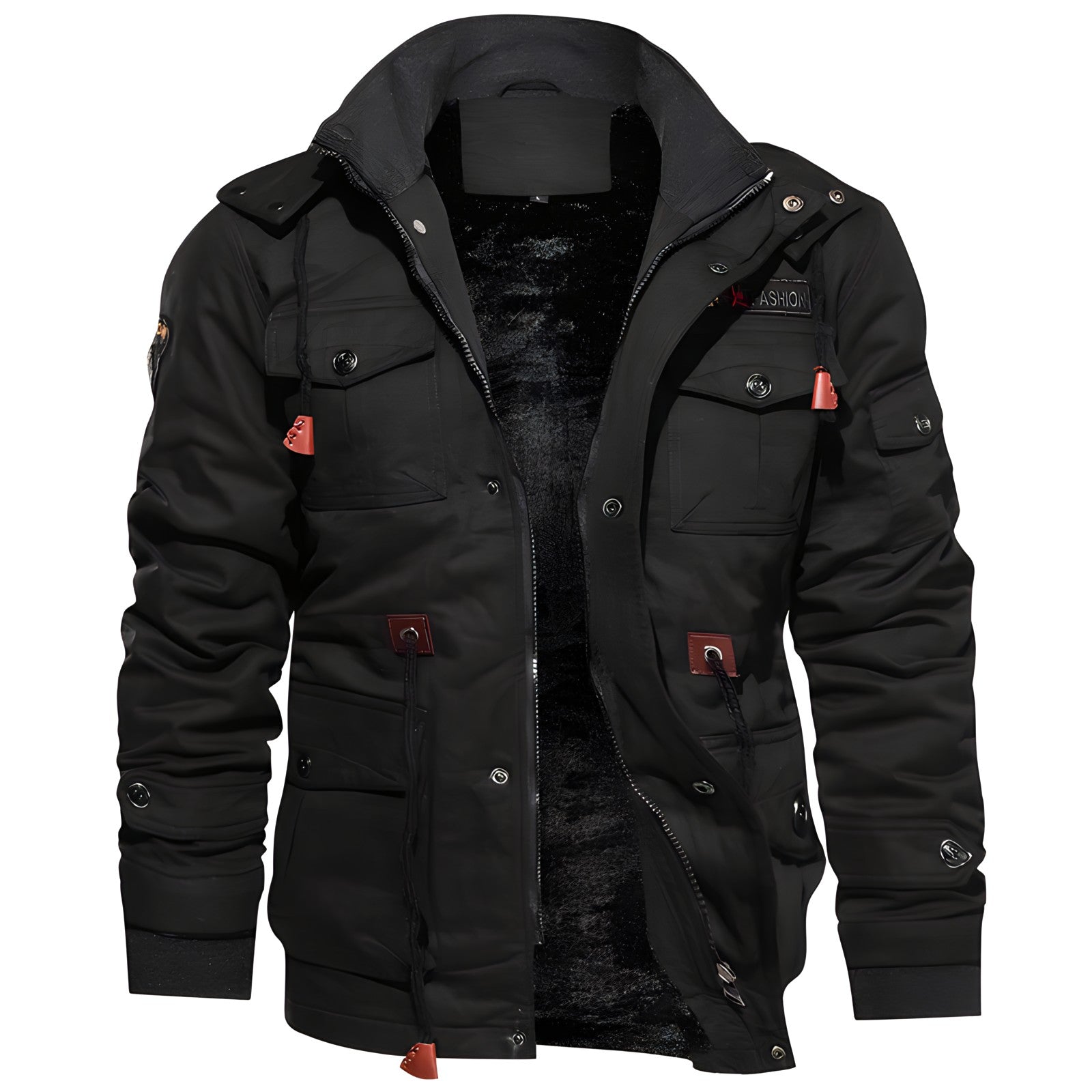 Alaric Men's Military Jacket – Waterproof Parka with Fleece Lining and Adjustable Waist