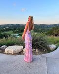 Brielle Vestido Largo de Mujer - Vestido Elegante con Volantes, Espalda Descubierta y Silueta Fluida
