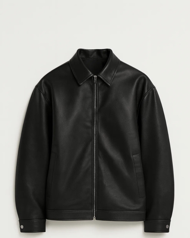 Gabriel Men's Leather Jacket – Modern Fit Zipped Blouson & Elegant Urban Style