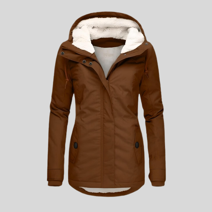 Euri Parka Longue d’Hiver Femme – Manteau Imperméable et Chaud avec Doublure en Fausse Fourrure & Coupe Ajustable