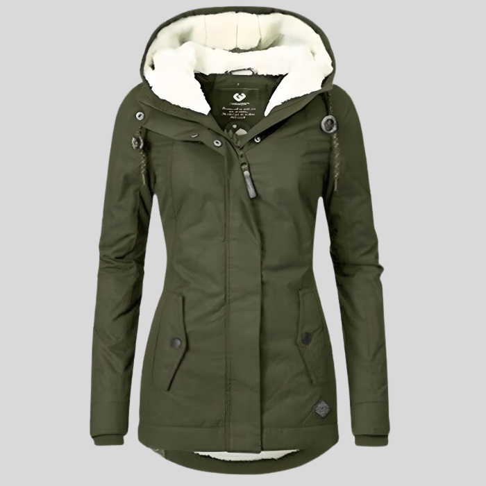 Euri Parka Longue d’Hiver Femme – Manteau Imperméable et Chaud avec Doublure en Fausse Fourrure & Coupe Ajustable