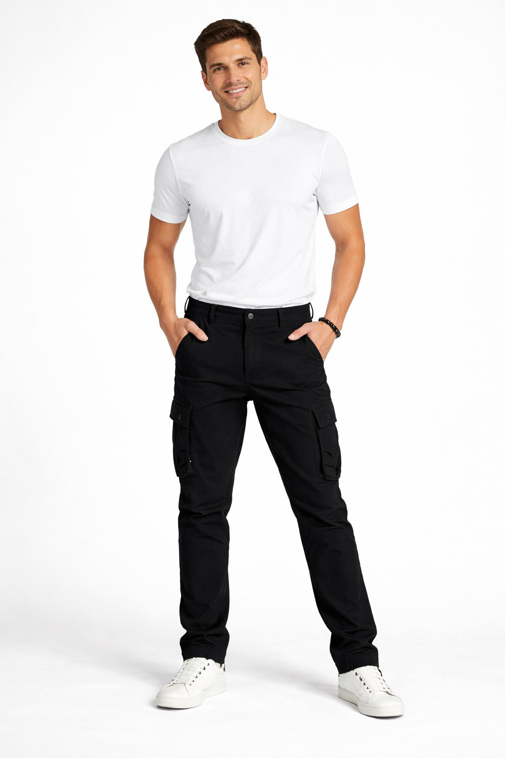 Tristan Men's Cargo Pants – Straight Fit in Breathable Cotton with Utility Pockets