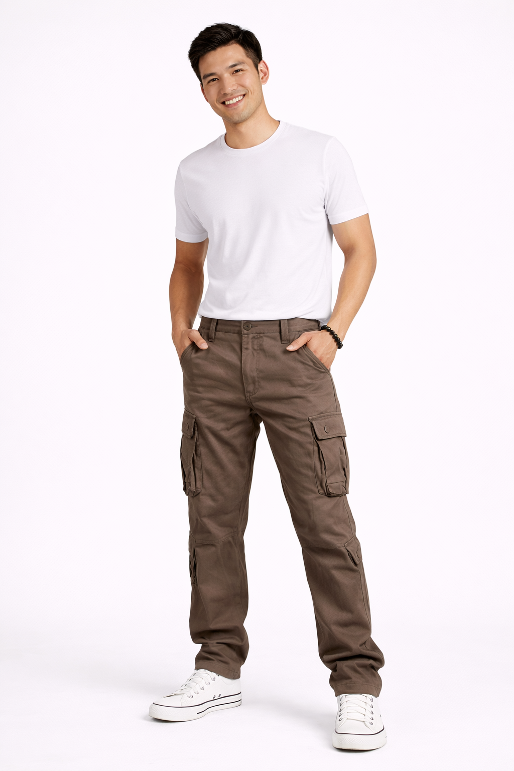 Tristan Men's Cargo Pants – Straight Fit in Breathable Cotton with Utility Pockets