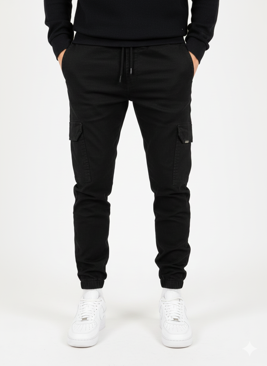Dylan Men's Cargo Pants – Cargo Joggers with Elastic Waist, Functional Pockets, and Modern Fit
