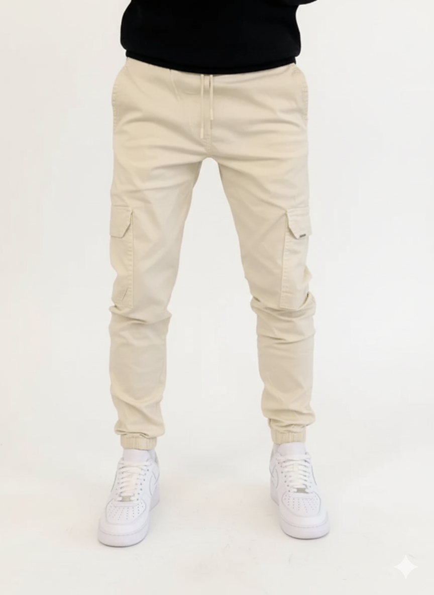 Dylan Men's Cargo Pants – Cargo Joggers with Elastic Waist, Functional Pockets, and Modern Fit