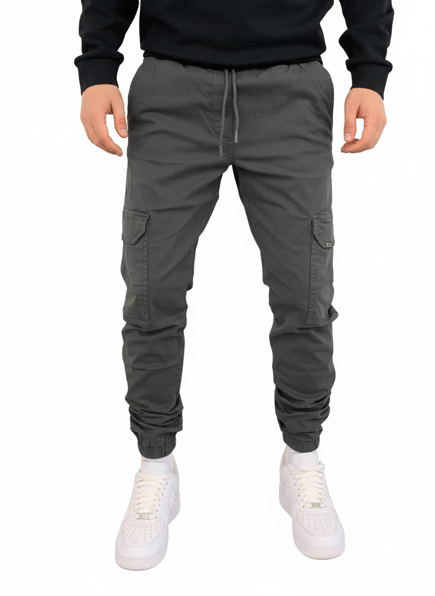 Dylan Men's Cargo Pants – Cargo Joggers with Elastic Waist, Functional Pockets, and Modern Fit