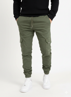 Dylan Pantalón Cargo para Hombre – Jogger Cargo con Cintura Elástica, Bolsillos Funcionales y Corte Moderno