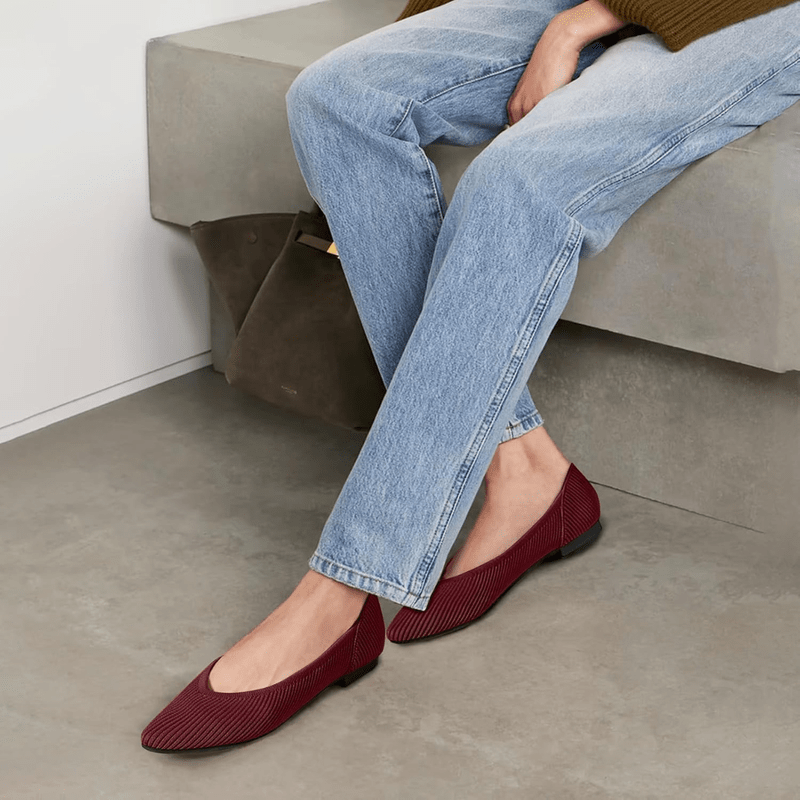 Ysoria Women's Pointed Ballet Flats – Breathable Mesh Ballet Flats with Flexible Sole and Everyday Comfort
