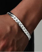 Bracciale Nolan Uomo – Bracciale Catena Cubana in Acciaio Inossidabile Stile Classico