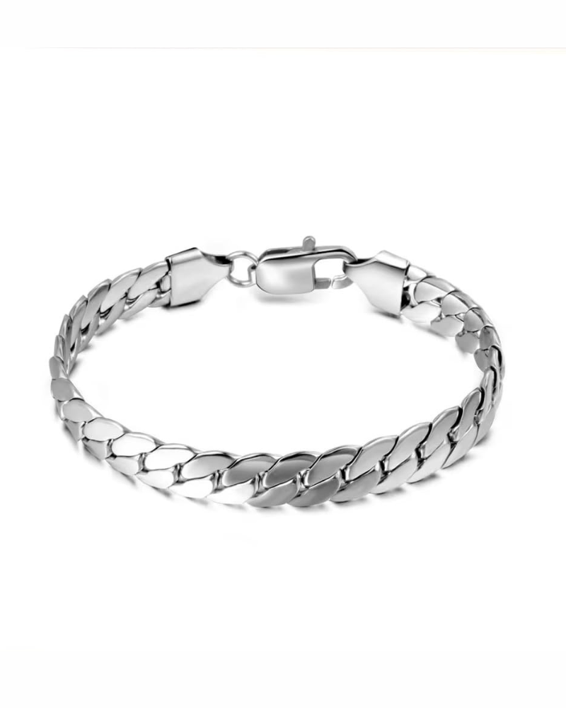 Nolan Men's Bracelet – Classic Style Cuban Chain Bracelet in Stainless Steel