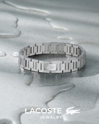 Beckett Men's Bracelet – Stainless Steel Bracelet with Piqué Pattern and Snap Closure