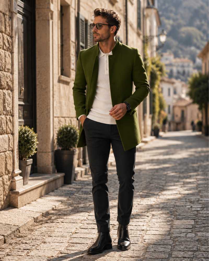 Victor Manteau Homme en Laine – Manteau Élégant à Coupe Moderne & Confort Chaleureux
