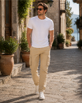 Tristan Pantalon Cargo Homme – Coupe Droite en Coton Respirant avec Poches Utilitaires