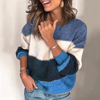 Sarah Striped Jumper - Warm and Comfortable Knit with an Elegant Relaxed Fit