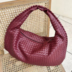 Madison Sac à Main Tressé Femme – Sac Élégant en Cuir Végan avec Grand Compartiment et Fermeture Éclair