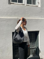 Madison Sac à Main Tressé Femme – Sac Élégant en Cuir Végan avec Grand Compartiment et Fermeture Éclair