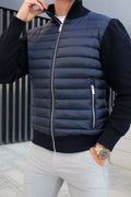 Nathan Men's Hybrid Jacket – Full-Zip Quilted Jacket with Slim Fit and Modern Style