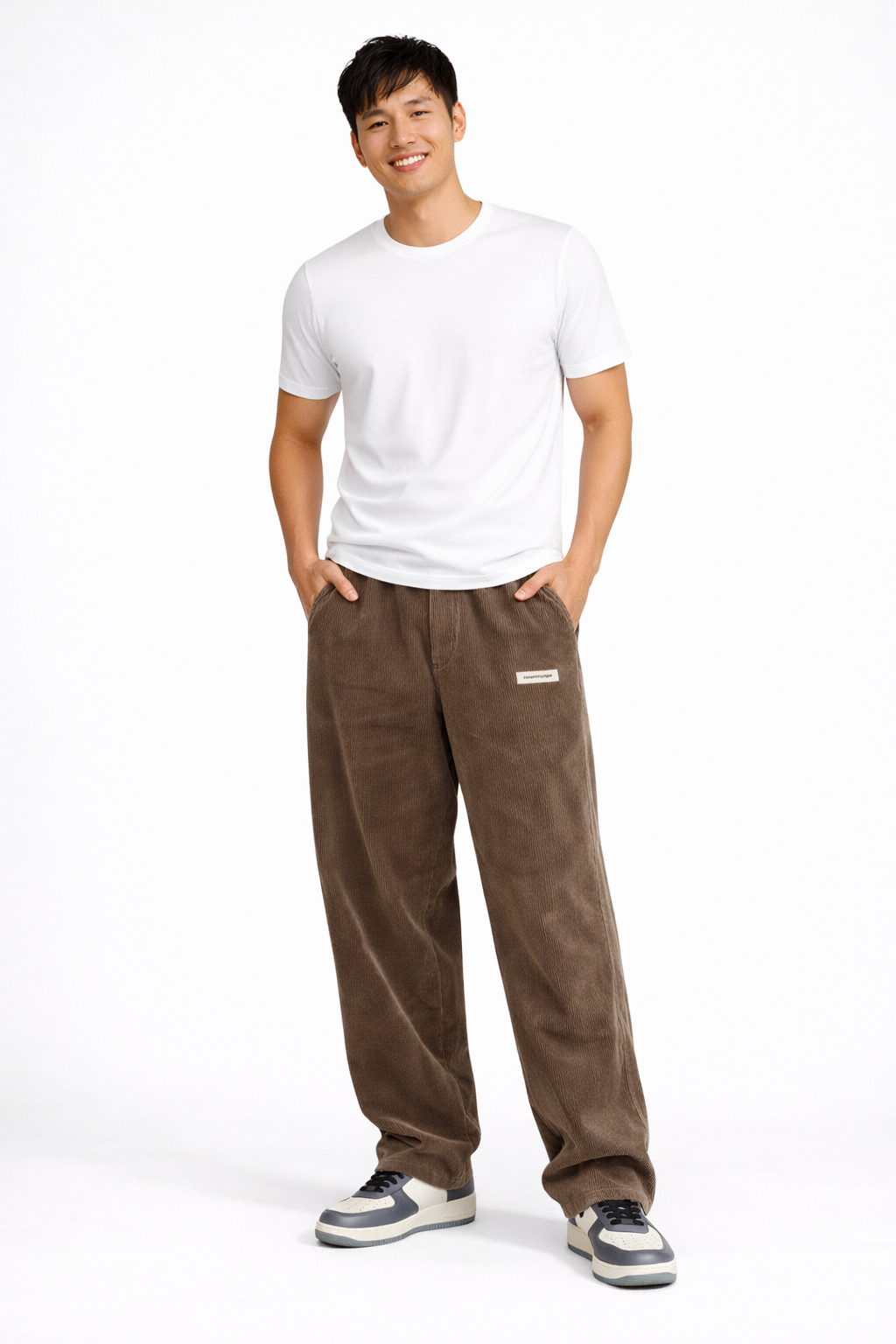 Parker Men's Corduroy Loose Fit Trousers – Relaxed Straight Leg & Modern Streetwear Style