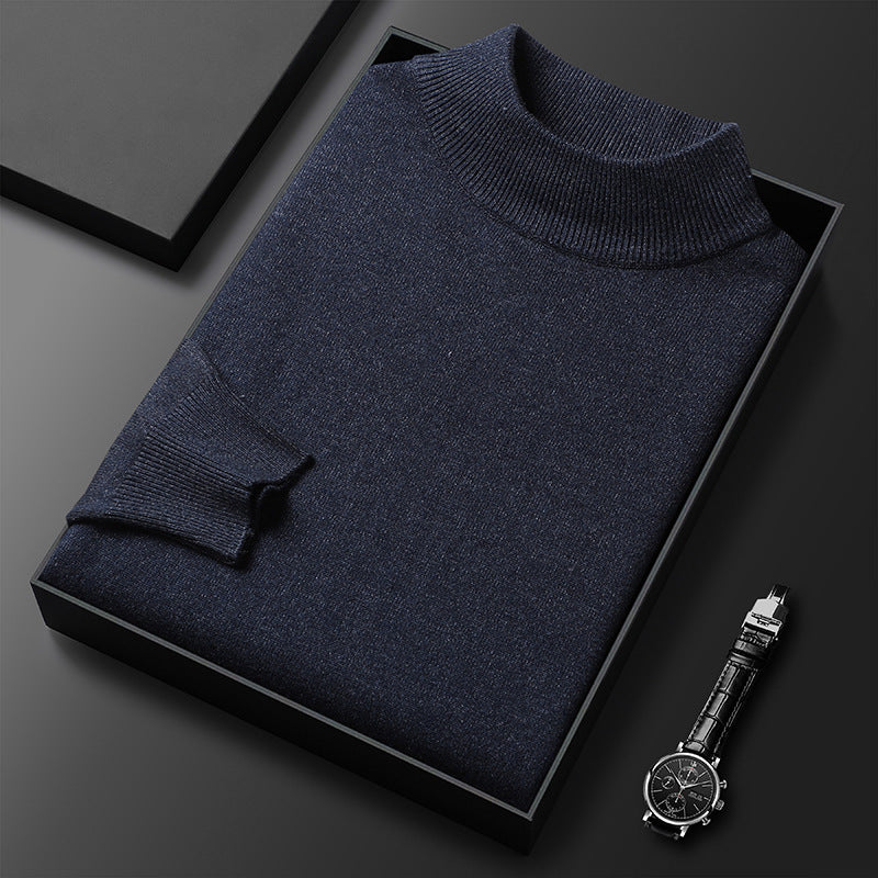 Andrew Men's Winter Sweater – Warm Knitted Sweater with Mock Neck and Stylish Fit