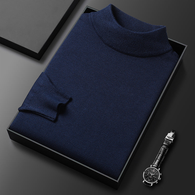 Andrew Men's Winter Sweater – Warm Knitted Sweater with Mock Neck and Stylish Fit
