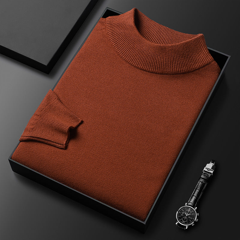 Andrew Men's Winter Sweater – Warm Knitted Sweater with Mock Neck and Stylish Fit