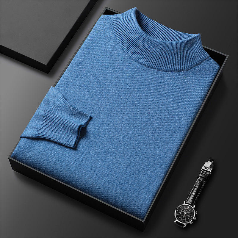 Andrew Men's Winter Sweater – Warm Knitted Sweater with Mock Neck and Stylish Fit
