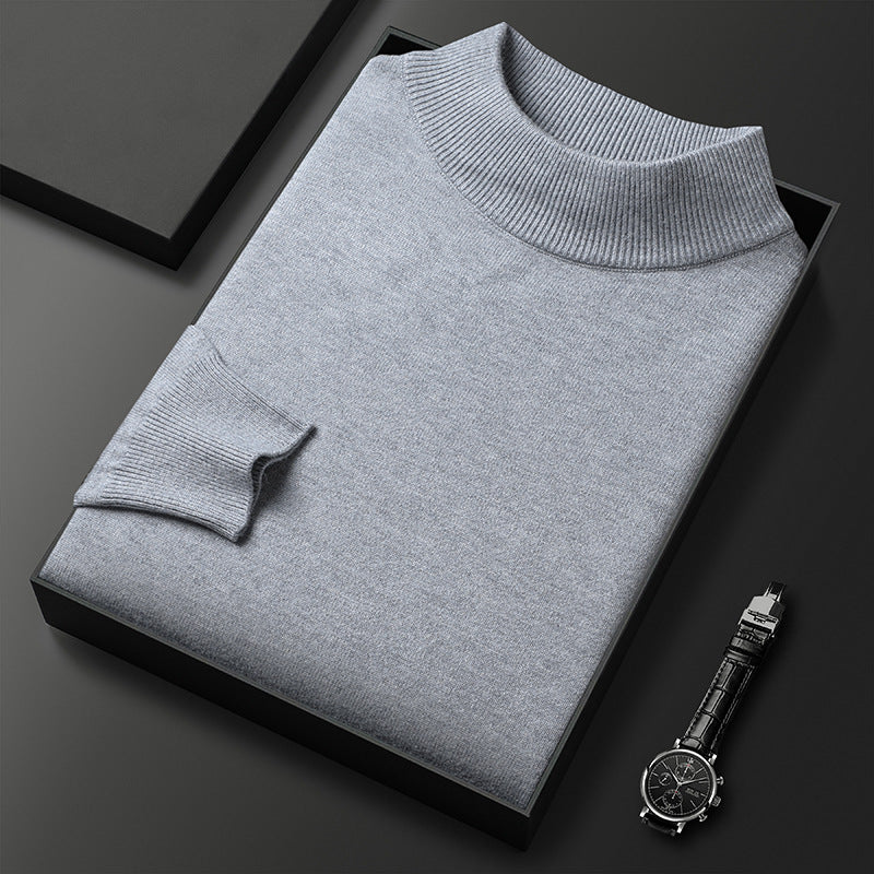 Andrew Men's Winter Sweater – Warm Knitted Sweater with Mock Neck and Stylish Fit