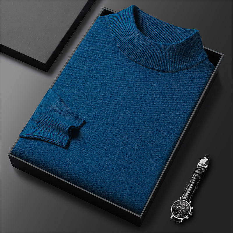 Andrew Pull Homme Hiver – Pull en Maille Chaude avec Col Mi-Montant et Coupe Élégante