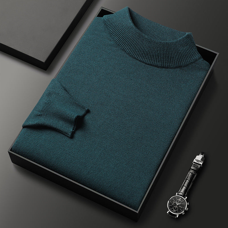 Andrew Men's Winter Sweater – Warm Knitted Sweater with Mock Neck and Stylish Fit