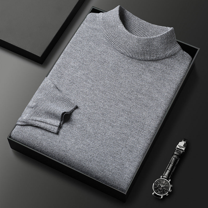 Andrew Men's Winter Sweater – Warm Knitted Sweater with Mock Neck and Stylish Fit
