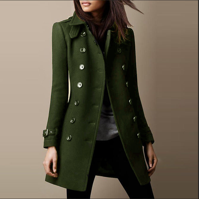 Pauline Wool Coat for Women – Elegant Long Coat with a Modern Cut & Timeless Style