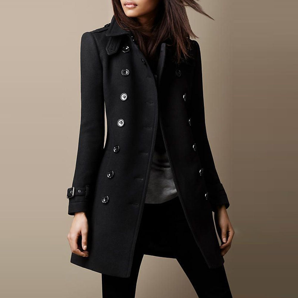 Pauline Wool Coat for Women – Elegant Long Coat with a Modern Cut & Timeless Style