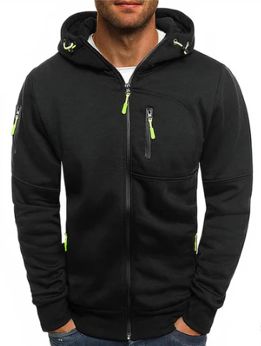 Alex Men's Hoodie – Premium Cotton Full-Zip Sweatshirt, Comfortable & Modern