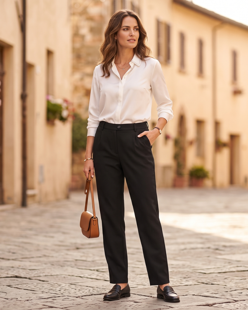 Madison Pants Women’s – Work Pants Stretch with 6 Pockets Zipper Closure  