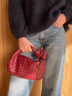 Olivia Sac Mini Trenzado Mujer – Bolso Elegante Efecto Metalizado con Diseño Trenzado Moderno