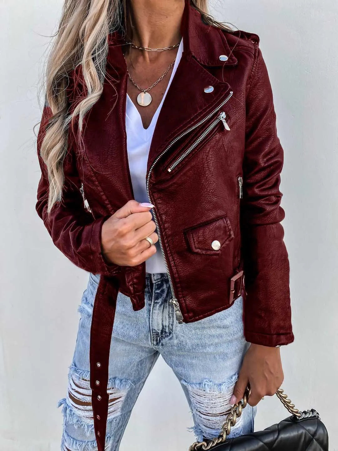 Amanda Women's Jacket – Elegant & Timeless Leather Jacket with a Modern Chic Style