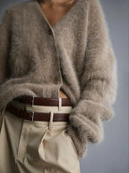 Madeline Cardigan Donna in Cashmere – Cardigan Ampio 100% Cashmere Morbido ed Elegante