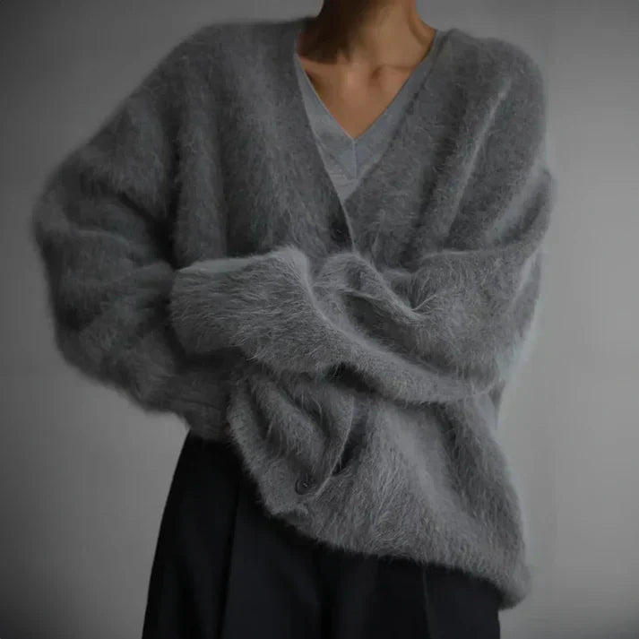 Madeline Cardigan Femme en Cachemire – Cardigan Ample 100 % Cachemire Doux et Élégant
