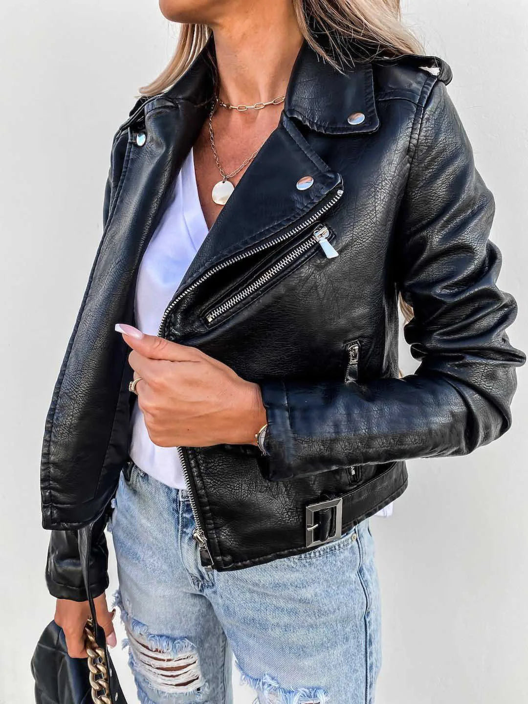 Amanda Women's Jacket – Elegant & Timeless Leather Jacket with a Modern Chic Style