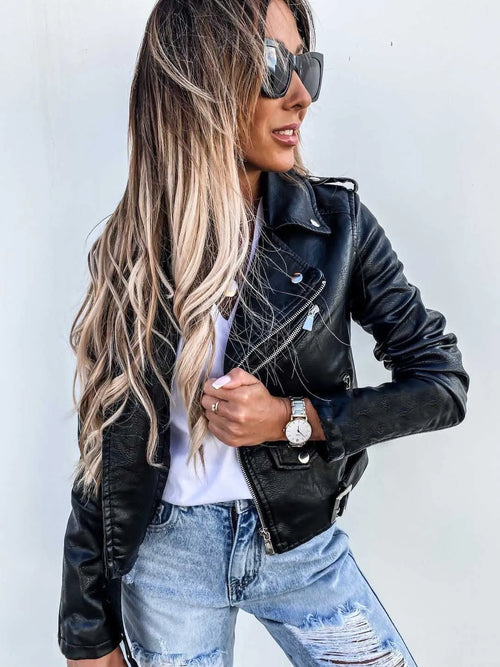 Amanda Veste Femme – Veste en Cuir Élégante & Intemporelle au Style Chic Moderne