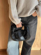 Olivia Sac Mini Trenzado Mujer – Bolso Elegante Efecto Metalizado con Diseño Trenzado Moderno