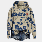 Victoria Sweat à Capuche Femme – Hoodie Fleuri en Mélange de Coton Doux et Respirant
