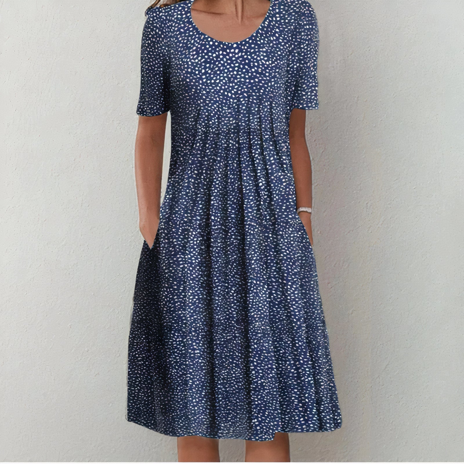Nicole Robe d'Été Femme – Robe Élégante en Coton Respirant avec Coupe Fluide Intemporelle