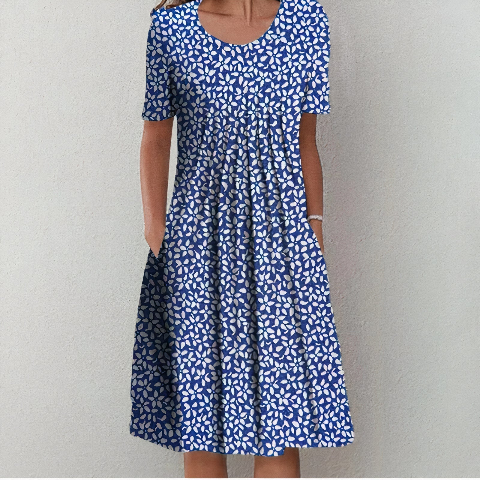 Nicole Robe d'Été Femme – Robe Élégante en Coton Respirant avec Coupe Fluide Intemporelle