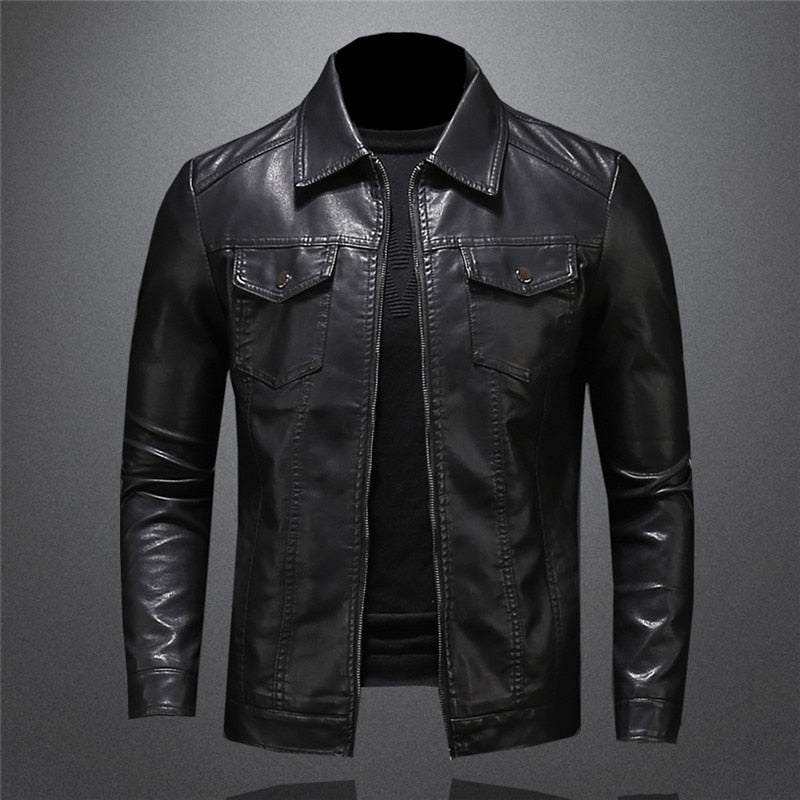 Nathaniel Veste Homme en Cuir – Blouson Élégant en Cuir Premium avec Coupe Intemporelle