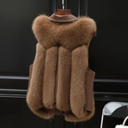 Kelsey Gilet Femme en Fausse Fourrure – Gilet Élégant avec Coupe Ajustable & Doublure Douce