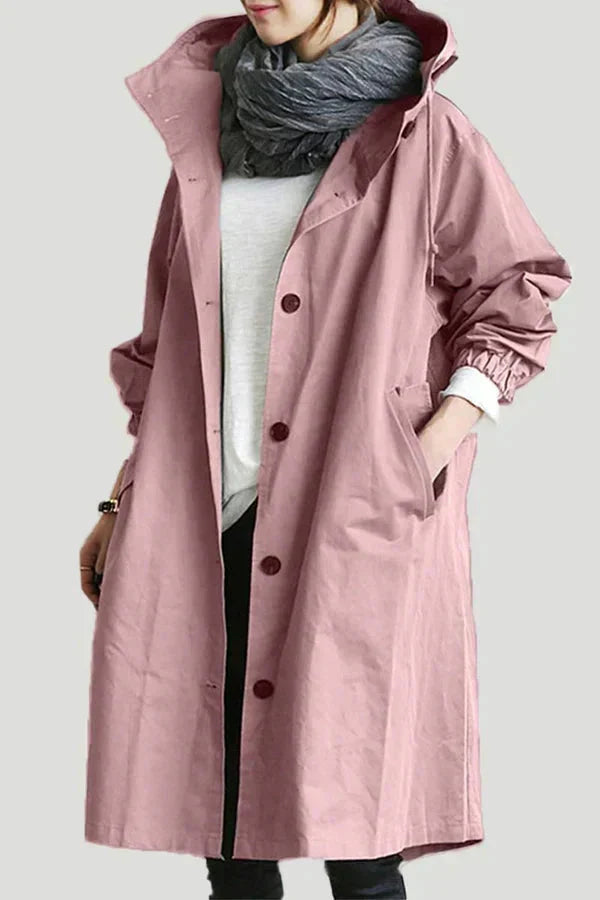 Rebecca Manteau de Pluie Femme – Imperméable Urbain avec Capuche Oversize et Tissu Respirant
