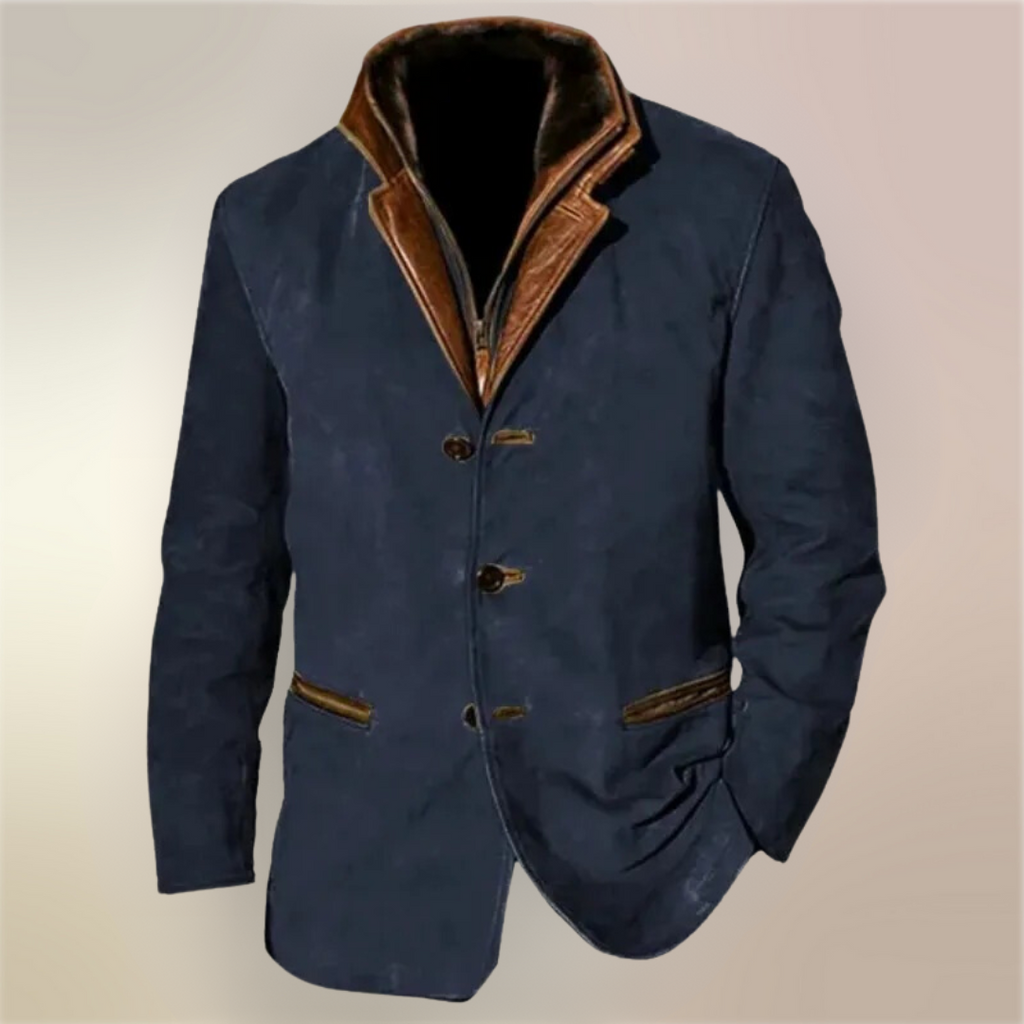 Hadrian Veste Vintage Homme – Veste Classique Rétro avec Doublure Confortable et Style Intemporel